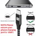 USB C Cable 1m 3.3ft, HANKN Nylon Braided USB Type C Cable 3A Fast Charging USB-C Metal Cord Data Sync Charger Cables for Samsung Galaxy Note Pixel PS5 Controller Switch Powerbank, Black