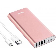 Portable Charger, BONAI 20000mAh Power Bank, 4-Port Output Aluminum Polymer Portable Battery Charger, 4.0A Max Input Compatible with iPhone 11 XR 8 7 6s Galaxy S20 S8 -Rose Gold Portable Charger, BONAI 20000mAh Power Bank, 4-Port Output Aluminum Polymer Portable Battery Charger, 4.0A Max Input Compatible with iPhone 11 XR 8 7 6s Galaxy S20 S8 -Rose Gold
