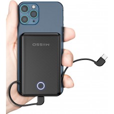 Portable Power Battery Bank Pack Charger for Cell Phones with Built in Cable, External Battery Fast Charging Mophie USB C Power Bank Charger 6000mAh, Small Mini Power Bank Battery Backup Portable Power Battery Bank Pack Charger for Cell Phones with Built in Cable, External Battery Fast Charging Mophie USB C Power Bank Charger 6000mAh, Small Mini Power Bank Battery Backup